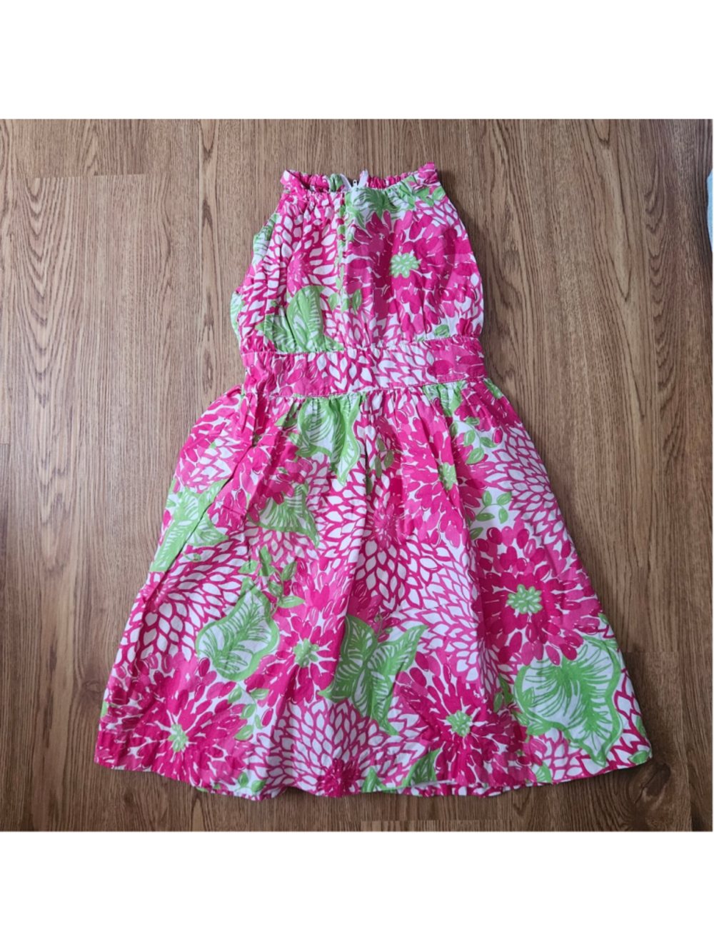 Lilly Pulitzer Jubilee Girls Sleeveless Dresses Floral Girly Girls 7 Set of 2 - Picture 3 of 6